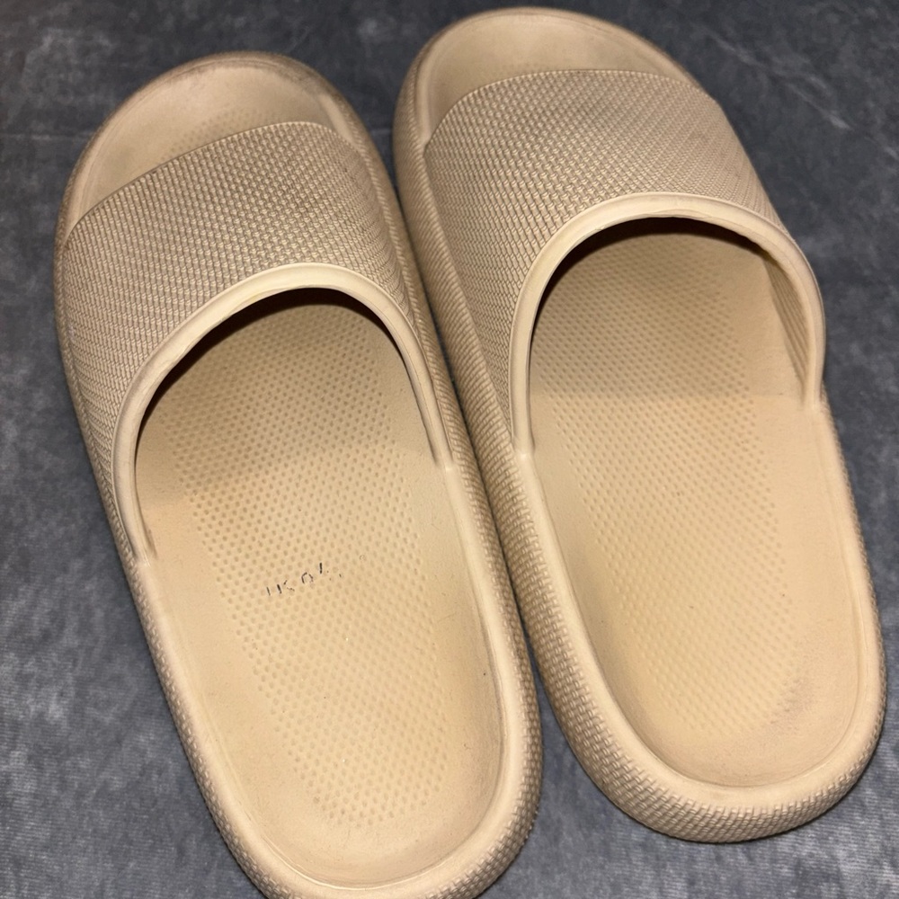 T.J.Maxx Beige Slide Sandals